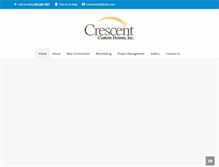 Tablet Screenshot of crescentcustomhomes.com